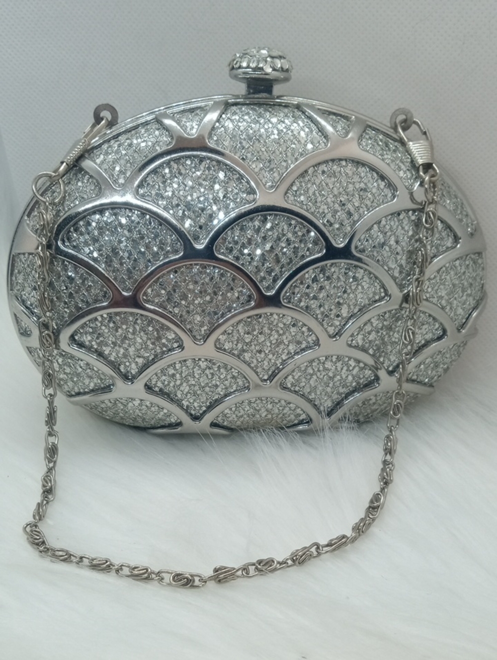 CHARMING CHARLIE METAL MINIWRISTKET/CLUTCH - Picture 3 of 9